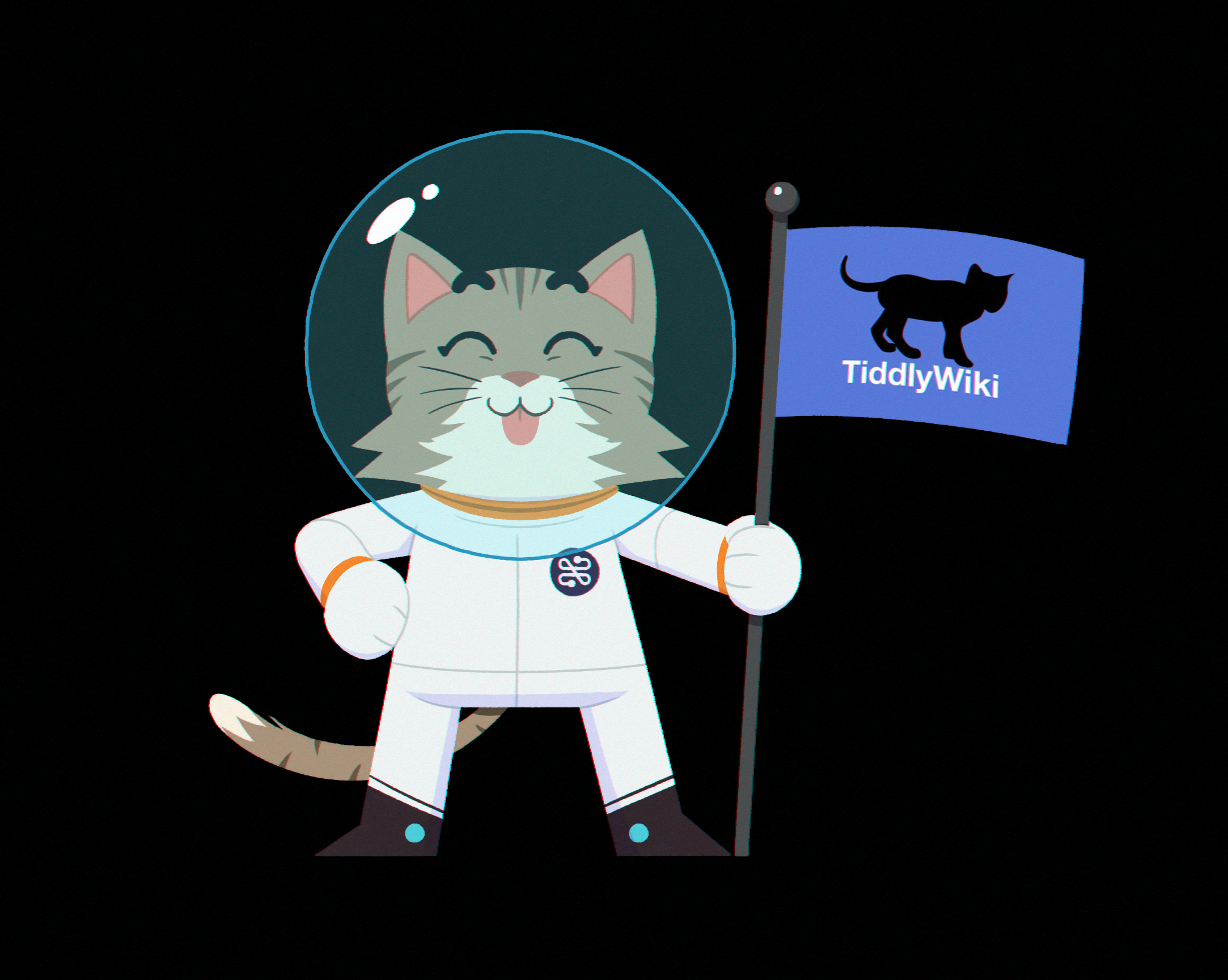 Flag Cat — Mascot of TiddlyWiki on Fission